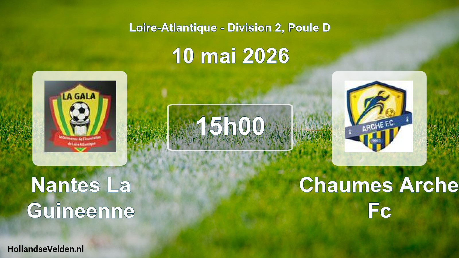 Geplande wedstrijd: Nantes La Guineenne - Chaumes Arche Fc (10 mei 2026)