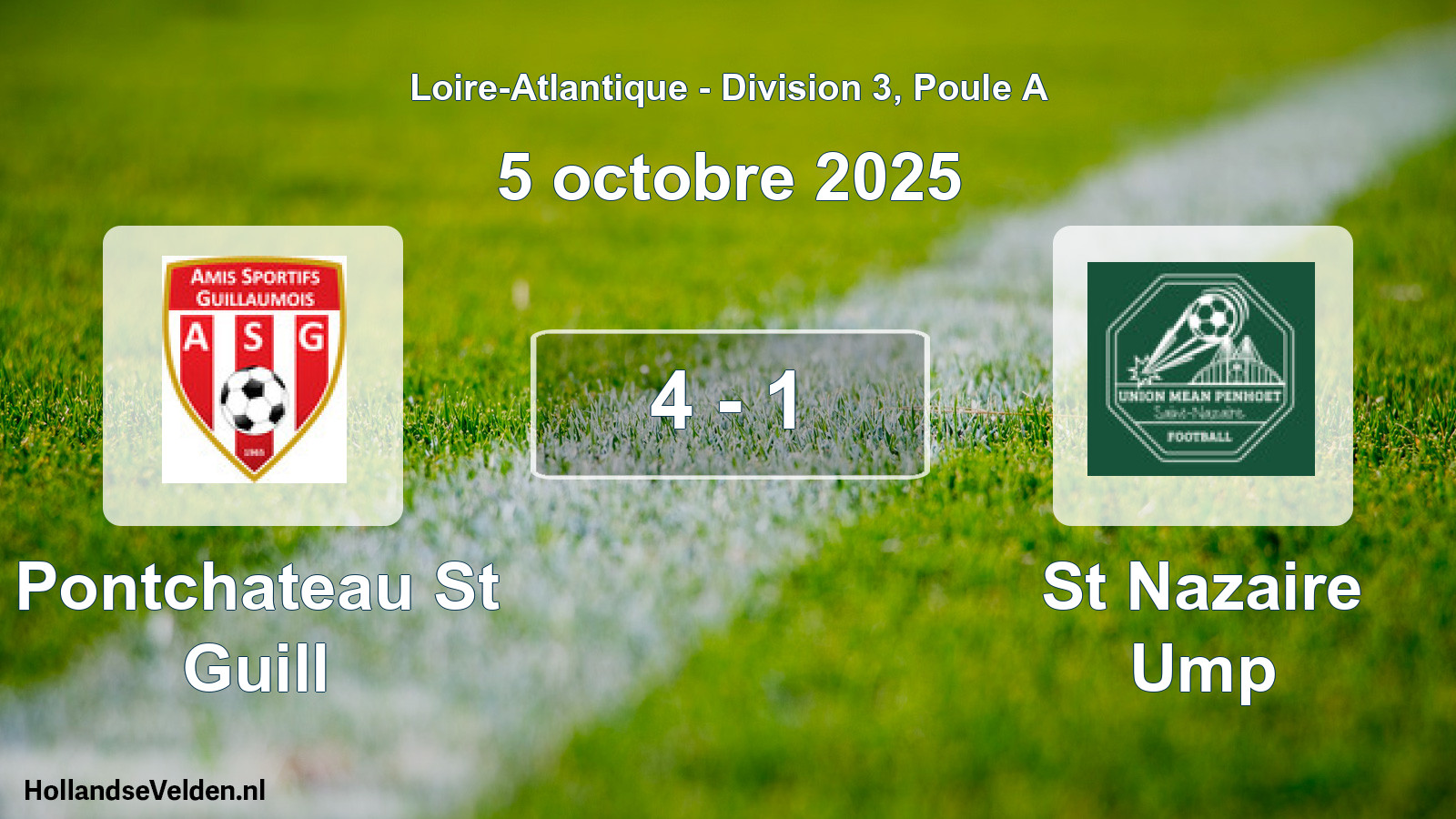 Gespeelde wedstrijd: Pontchateau St Guill - St Nazaire Ump 4 - 1 (5 oktober 2025)