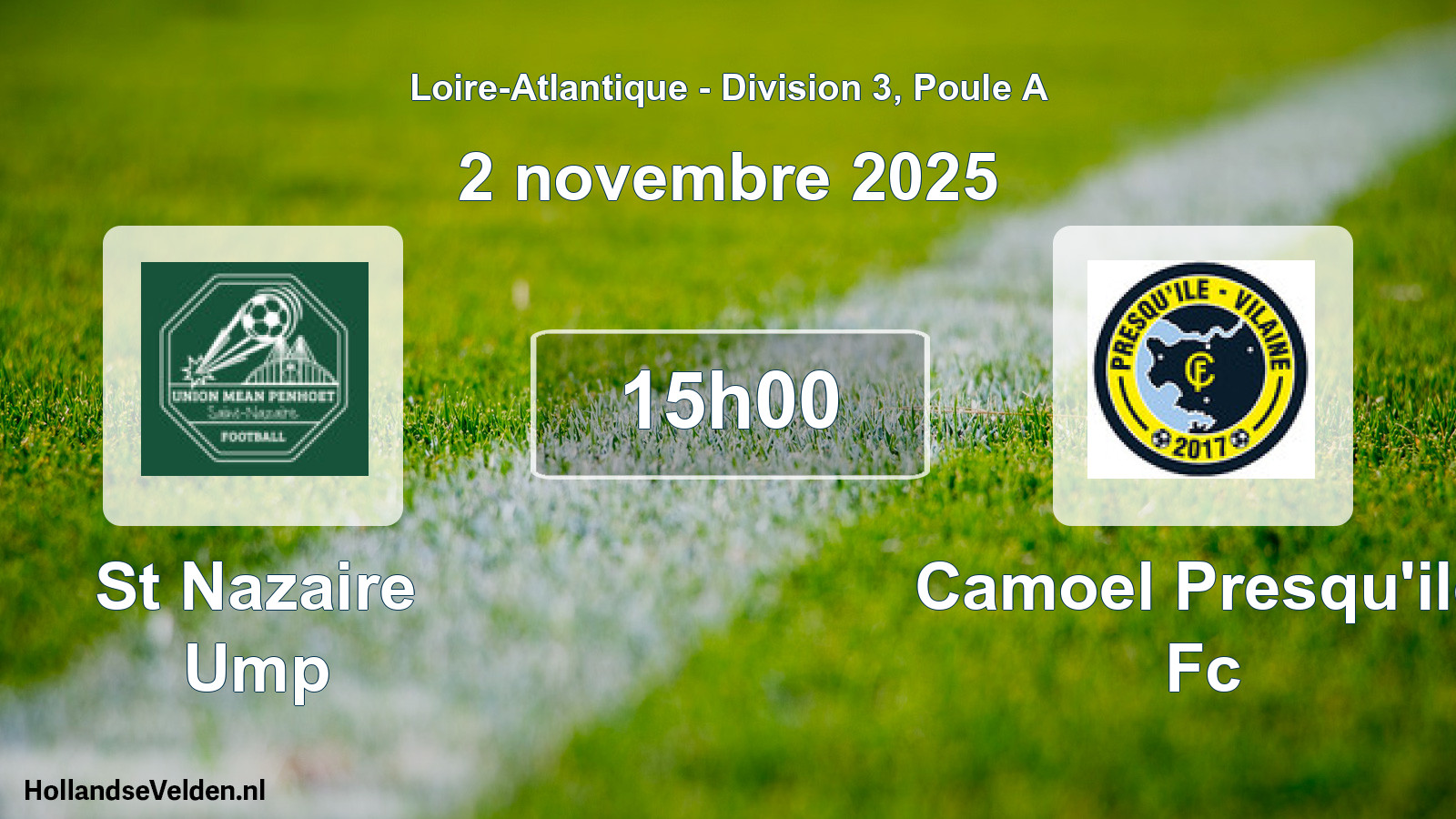 Geplande wedstrijd: St Nazaire Ump - Camoel Presqu'ile Fc (2 novembre 2025)
