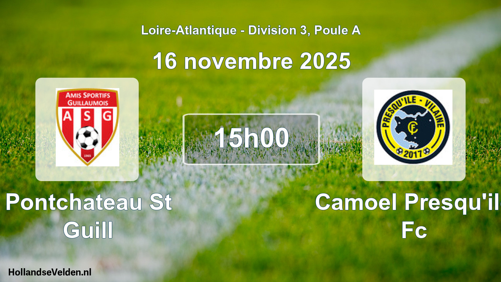 Scheduled Match: Pontchateau St Guill - Camoel Presqu'ile Fc (16 November 2025)
