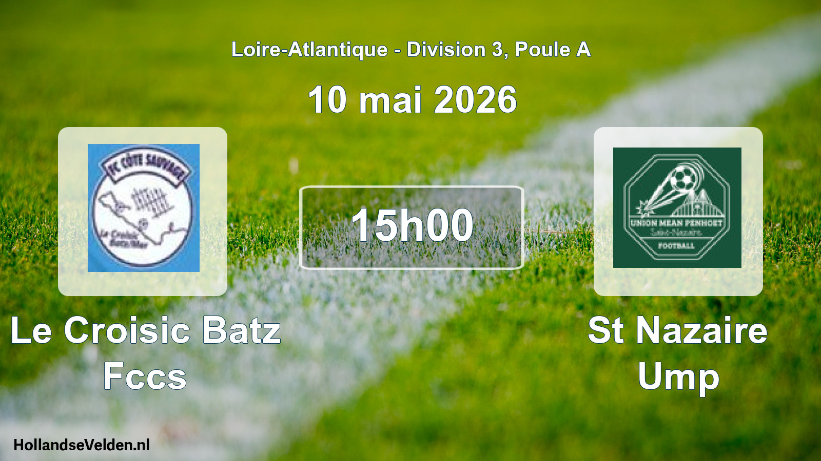 Geplande wedstrijd: Le Croisic Batz Fccs - St Nazaire Ump (10 mei 2026)