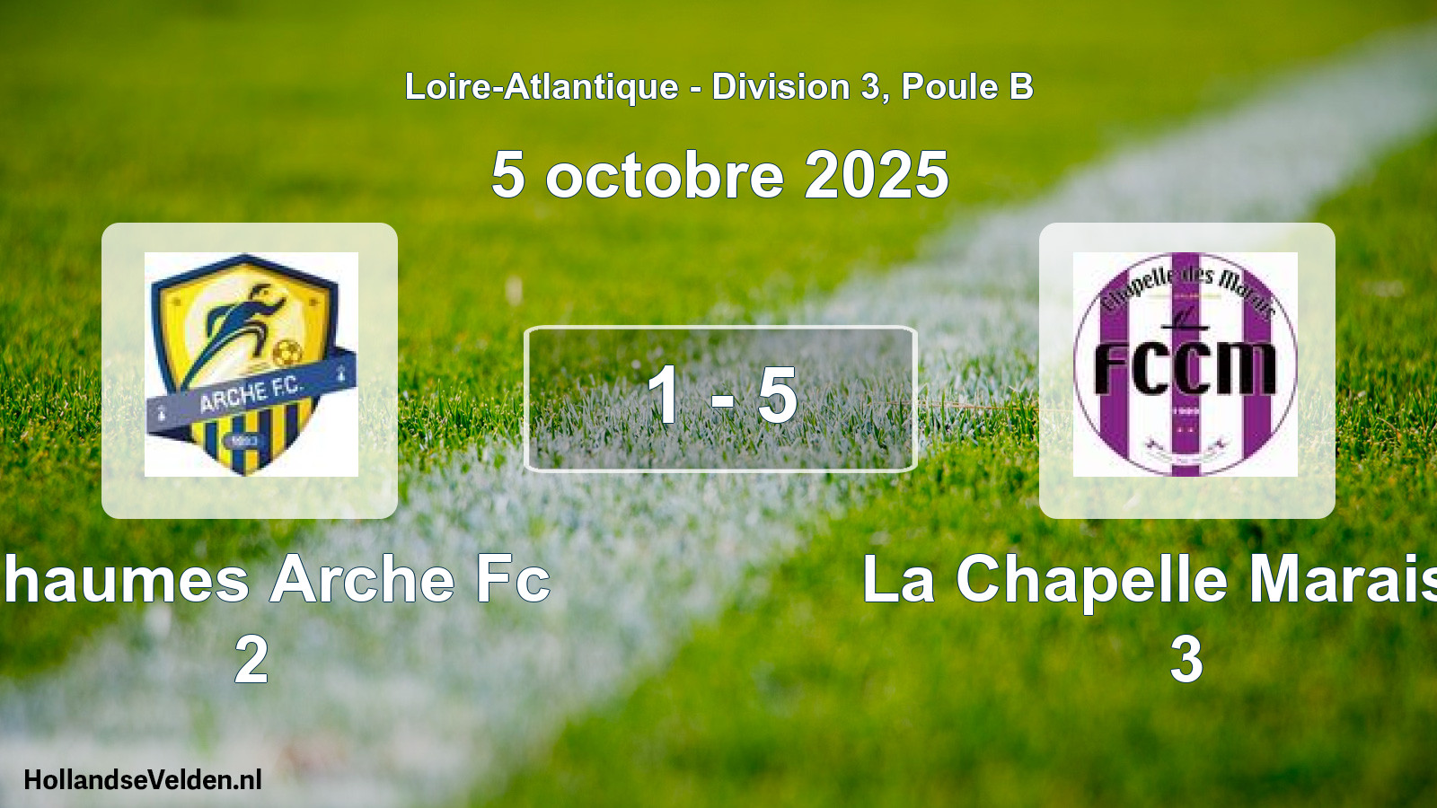 Gespeelde wedstrijd: Chaumes Arche Fc 2 - La Chapelle Marais F 3 1 - 5 (5 oktober 2025)
