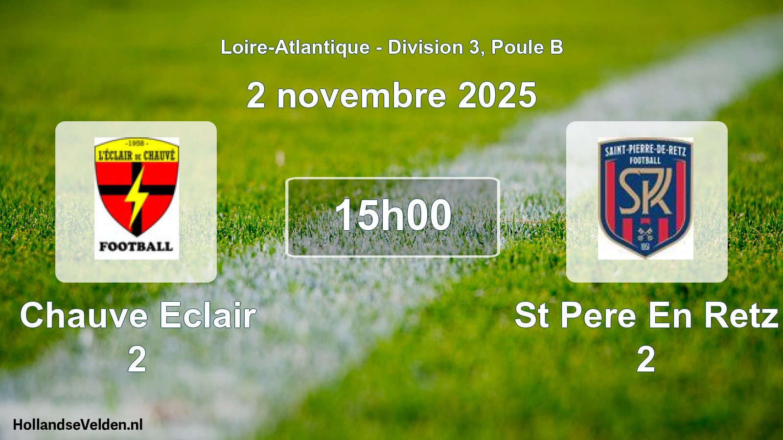 Geplande wedstrijd: Chauve Eclair 2 - St Pere En Retz 2 (2 novembre 2025)