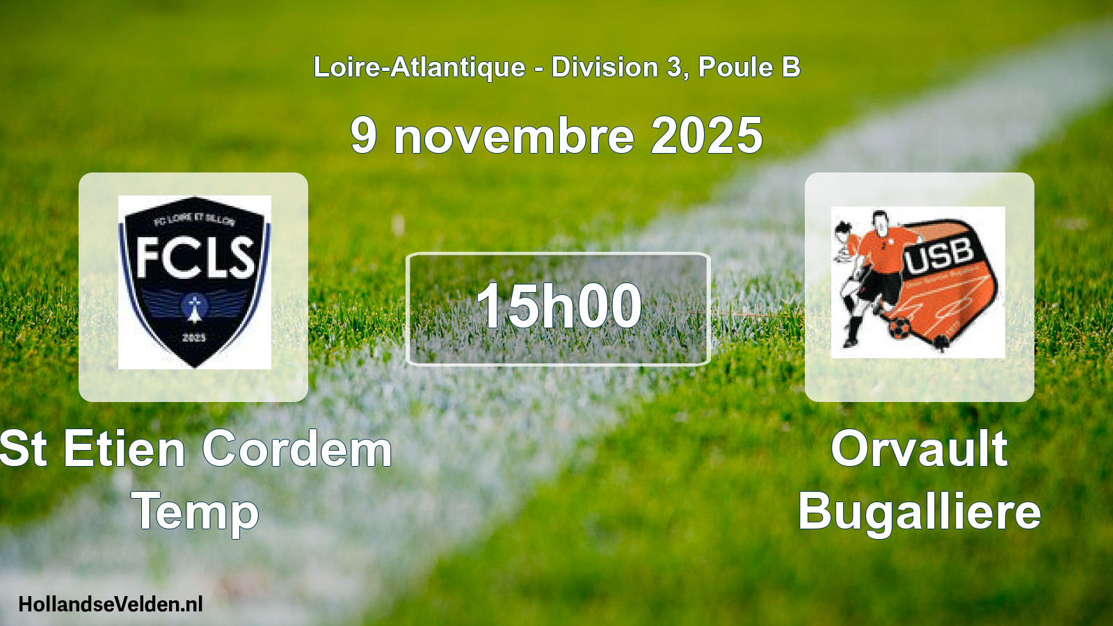 Scheduled Match: St Etien Cordem Temp - Orvault Bugalliere (9 November 2025)