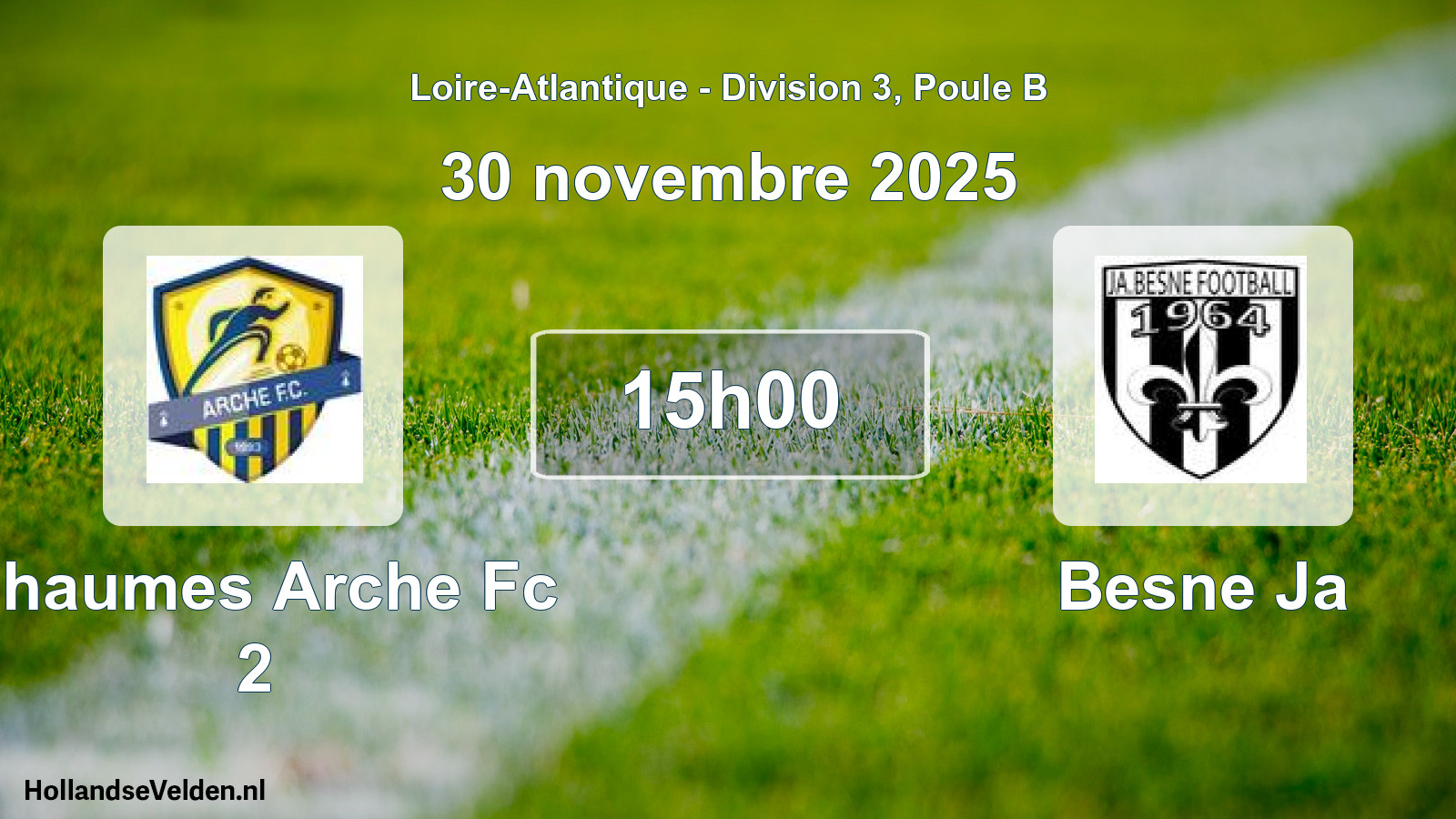 Scheduled Match: Chaumes Arche Fc 2 - Besne Ja (30 November 2025)