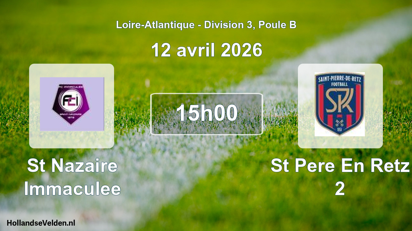 Scheduled Match: St Nazaire Immaculee - St Pere En Retz 2 (12 April 2026)