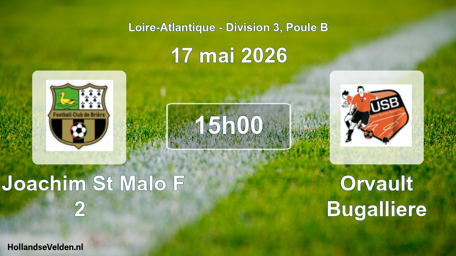 Geplande wedstrijd: St Joachim St Malo F 2 - Orvault Bugalliere (17 mai 2026)