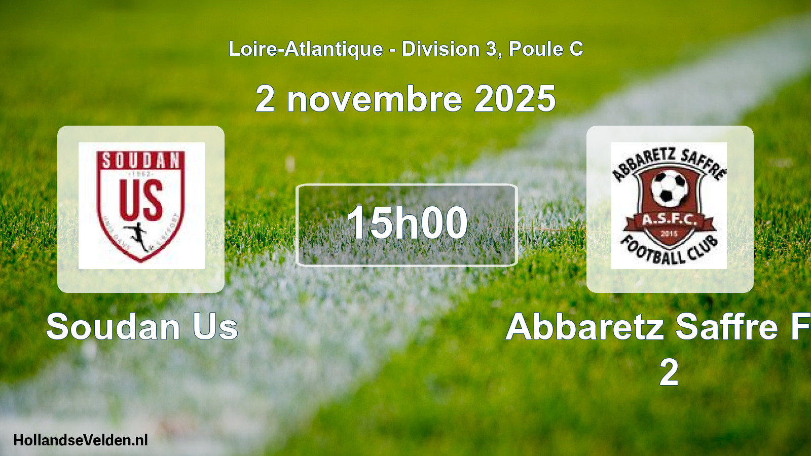 Geplande wedstrijd: Soudan Us - Abbaretz Saffre Fc 2 (2 novembre 2025)