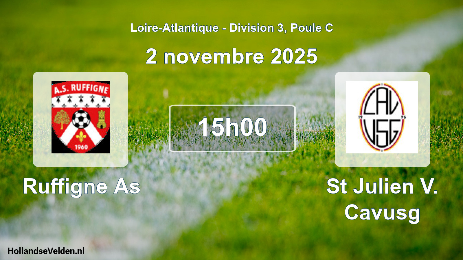 Scheduled Match: Ruffigne As - St Julien V. Cavusg (2 November 2025)