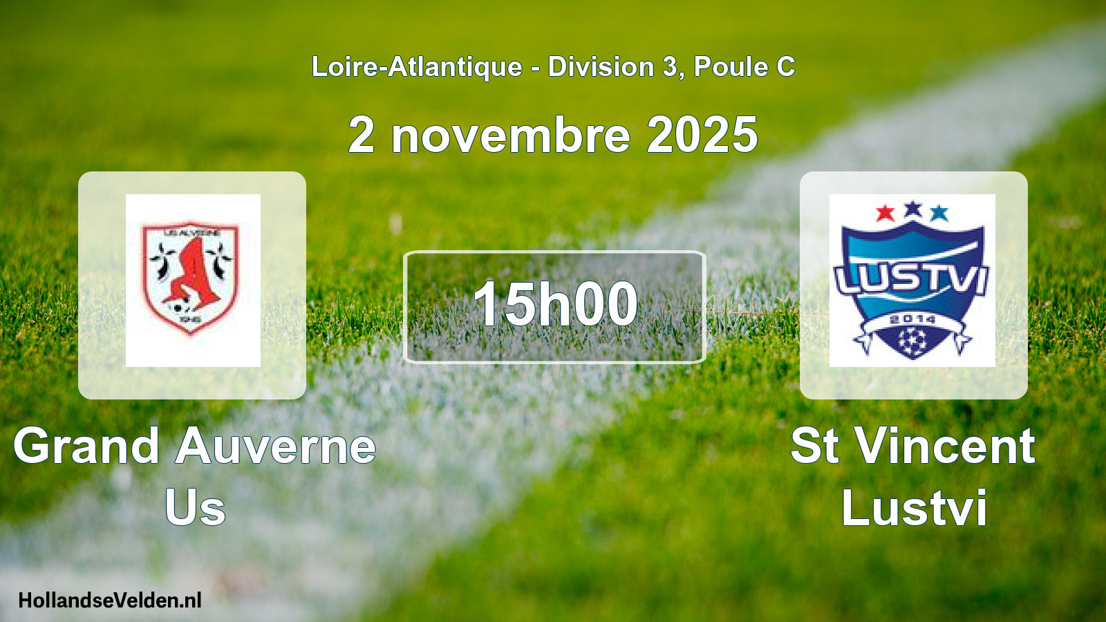 Scheduled Match: Grand Auverne Us - St Vincent Lustvi (2 November 2025)