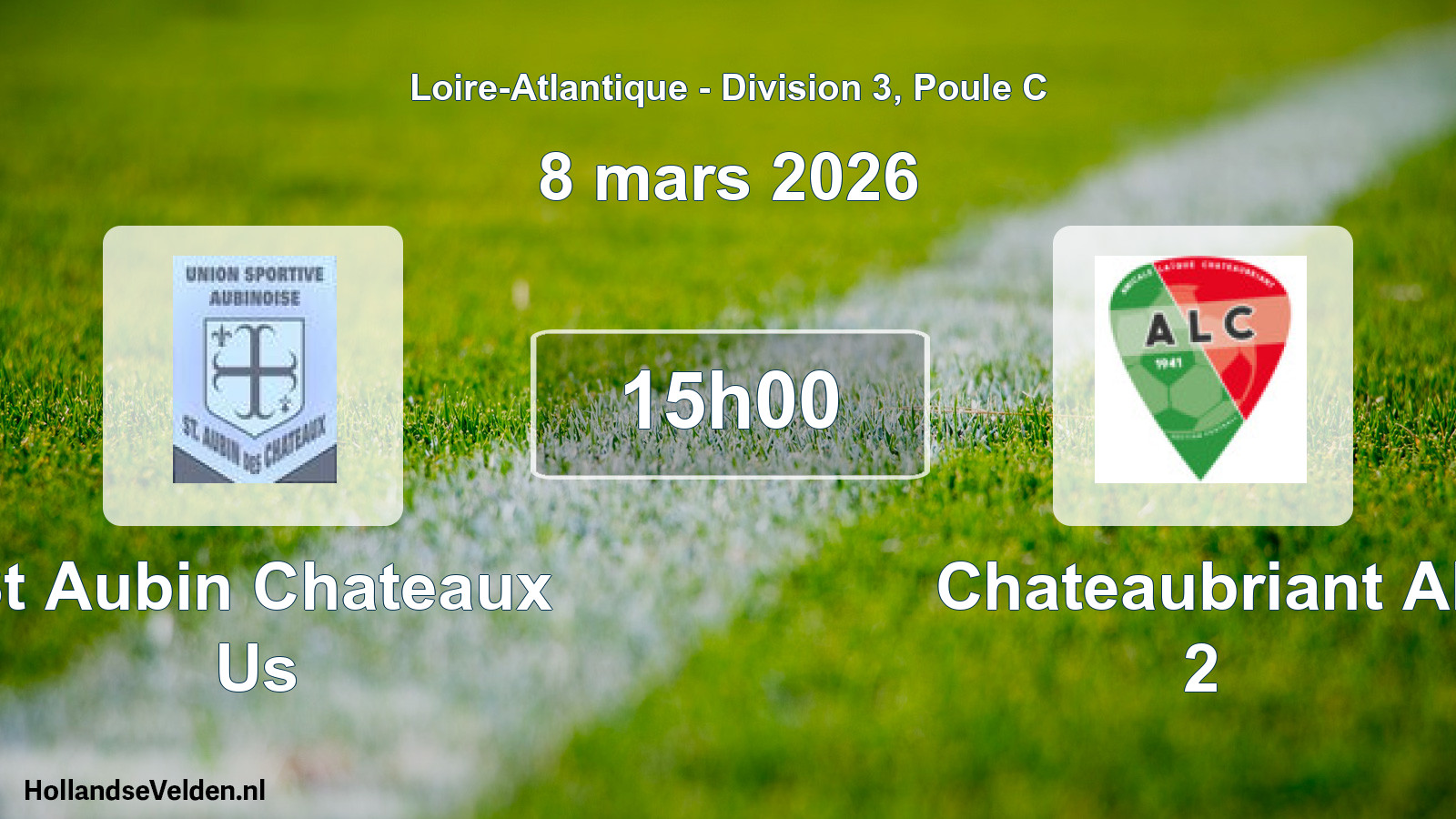 Geplande wedstrijd: St Aubin Chateaux Us - Chateaubriant Al 2 (8 mars 2026)