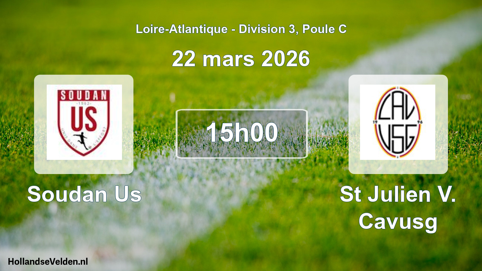 Geplande wedstrijd: Soudan Us - St Julien V. Cavusg (22 mars 2026)