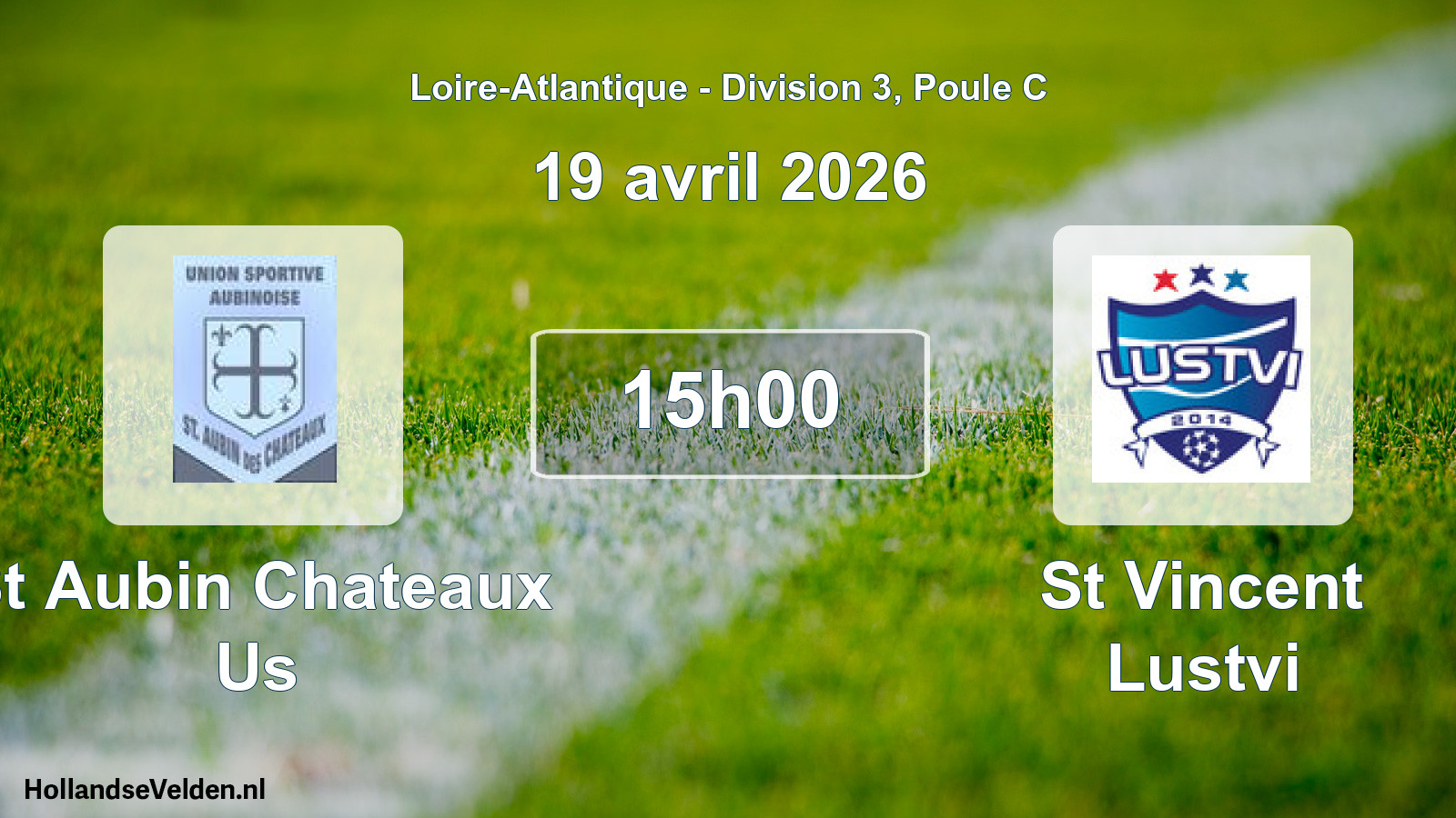 Scheduled Match: St Aubin Chateaux Us - St Vincent Lustvi (19 April 2026)