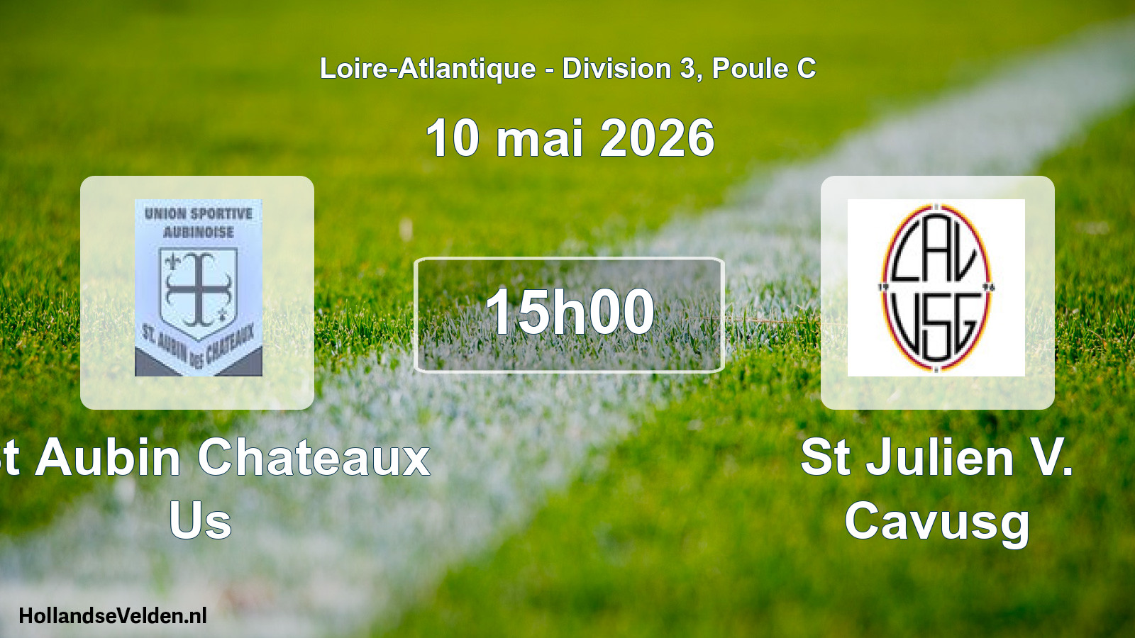 Geplande wedstrijd: St Aubin Chateaux Us - St Julien V. Cavusg (10 mai 2026)