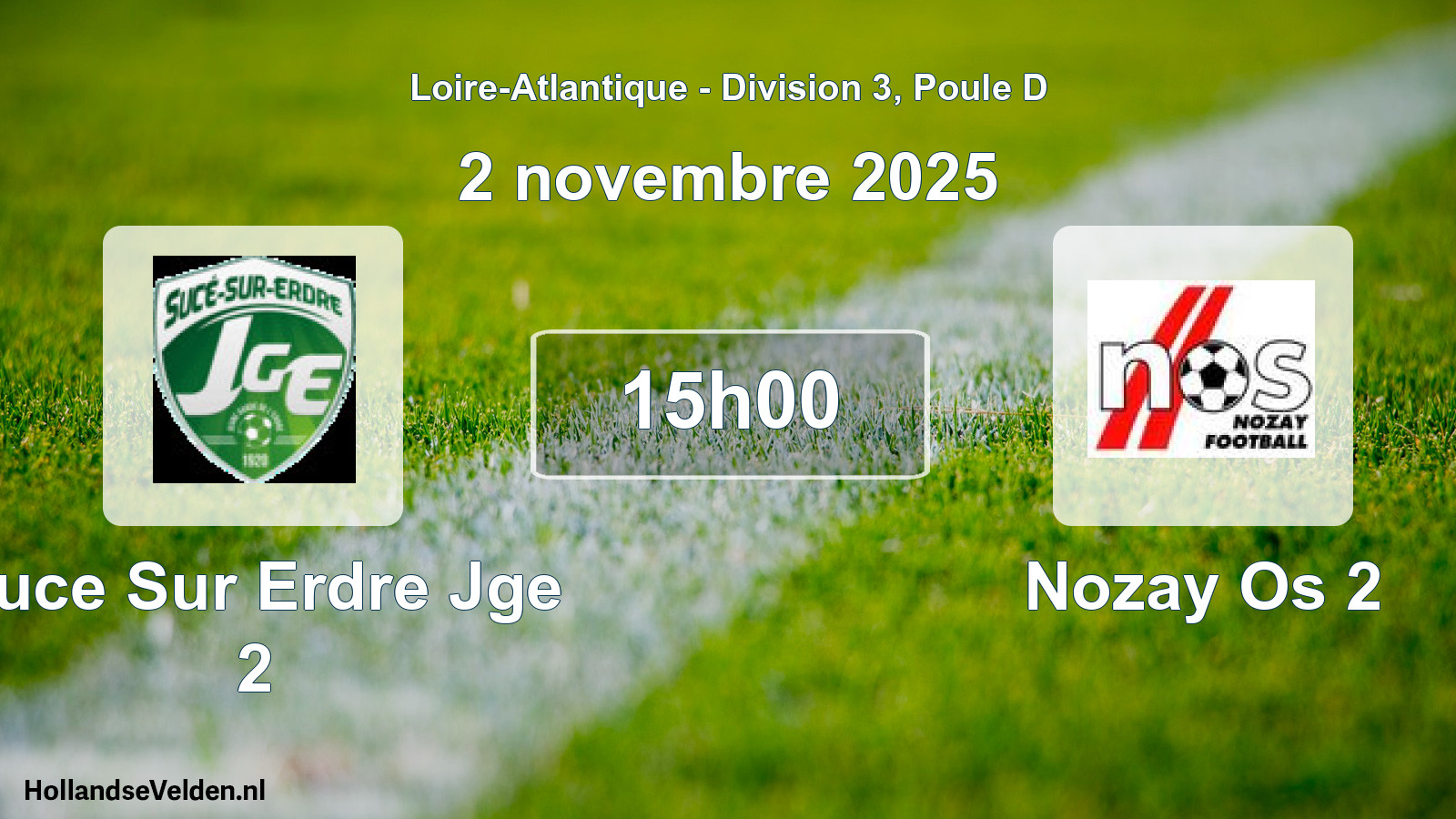 Geplande wedstrijd: Suce Sur Erdre Jge 2 - Nozay Os 2 (2 novembre 2025)