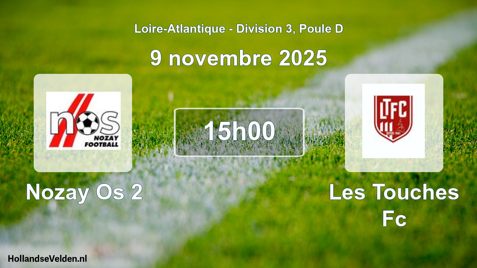 Geplande wedstrijd: Nozay Os 2 - Les Touches Fc (9 november 2025)