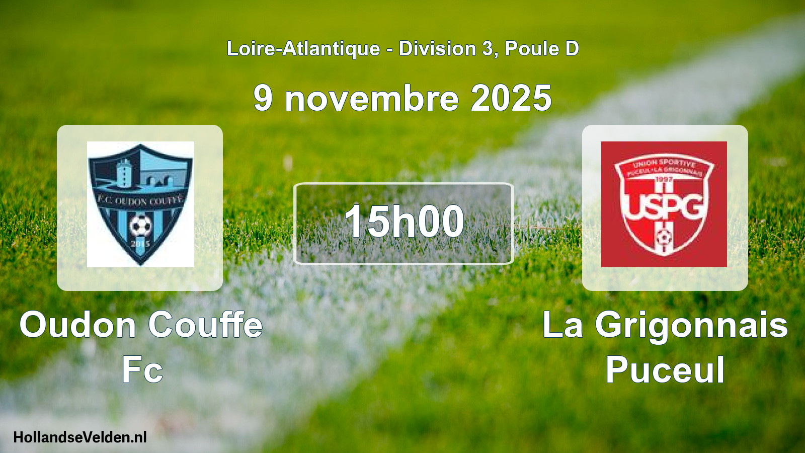 Geplande wedstrijd: Oudon Couffe Fc - La Grigonnais Puceul (9 novembre 2025)