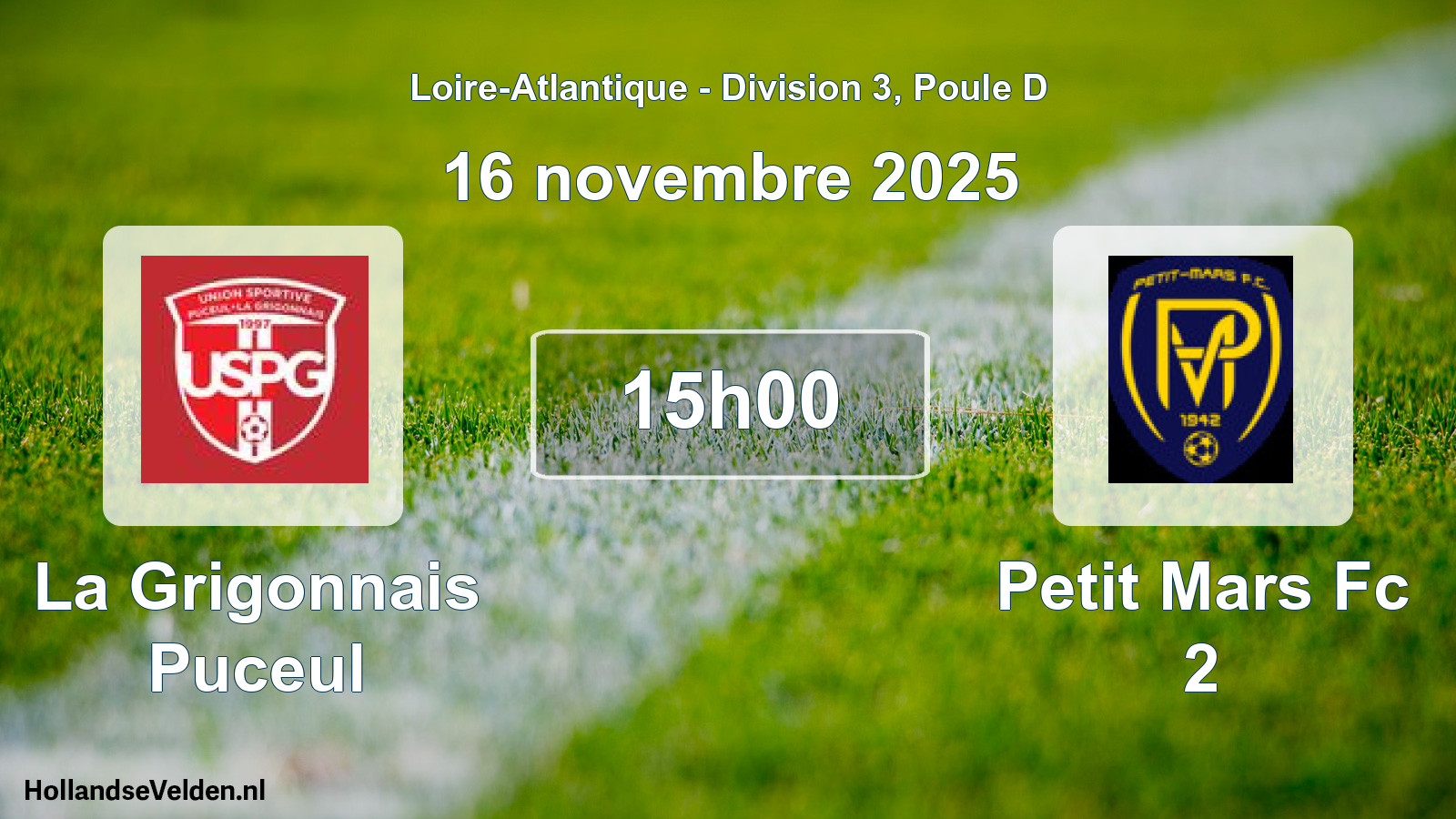Scheduled Match: La Grigonnais Puceul - Petit Mars Fc 2 (16 November 2025)