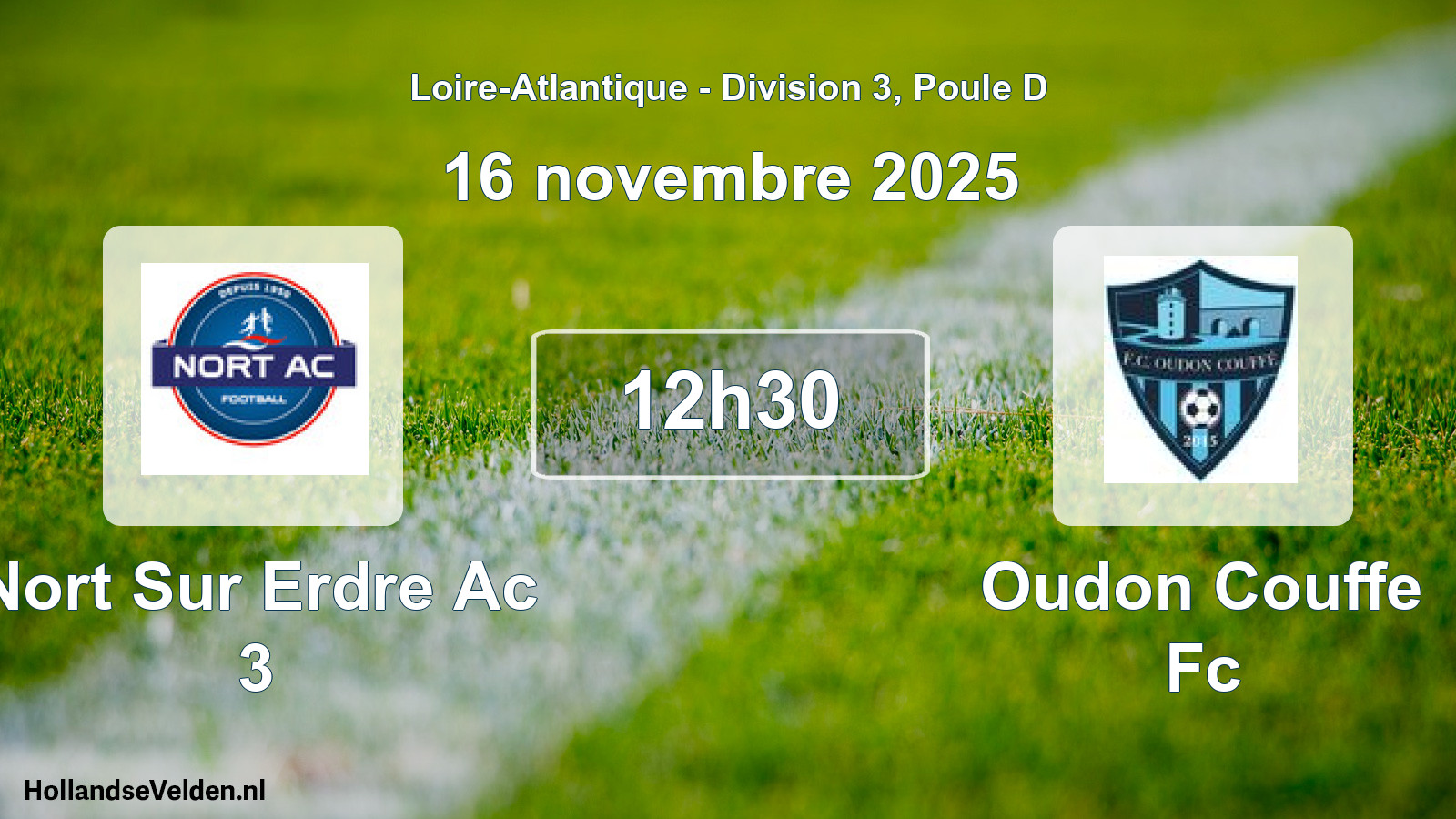 Geplande wedstrijd: Nort Sur Erdre Ac 3 - Oudon Couffe Fc (16 novembre 2025)