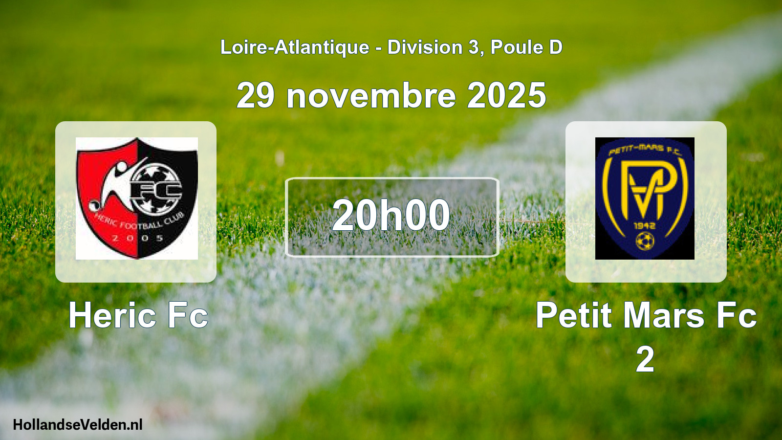 Geplande wedstrijd: Heric Fc - Petit Mars Fc 2 (29 novembre 2025)