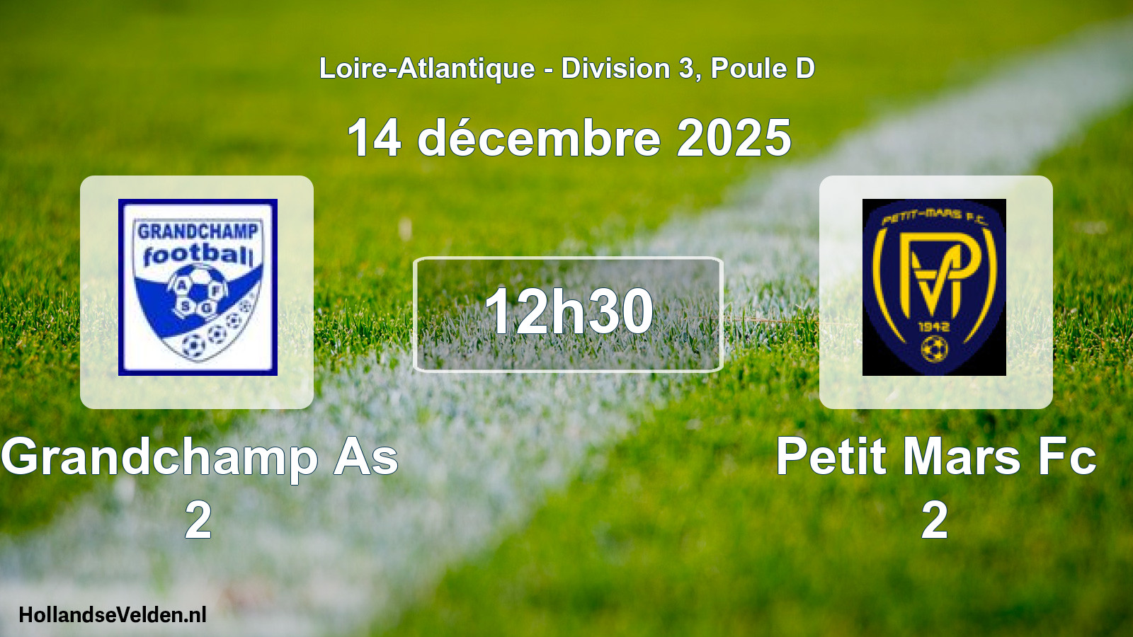 Scheduled Match: Grandchamp As 2 - Petit Mars Fc 2 (14 December 2025)