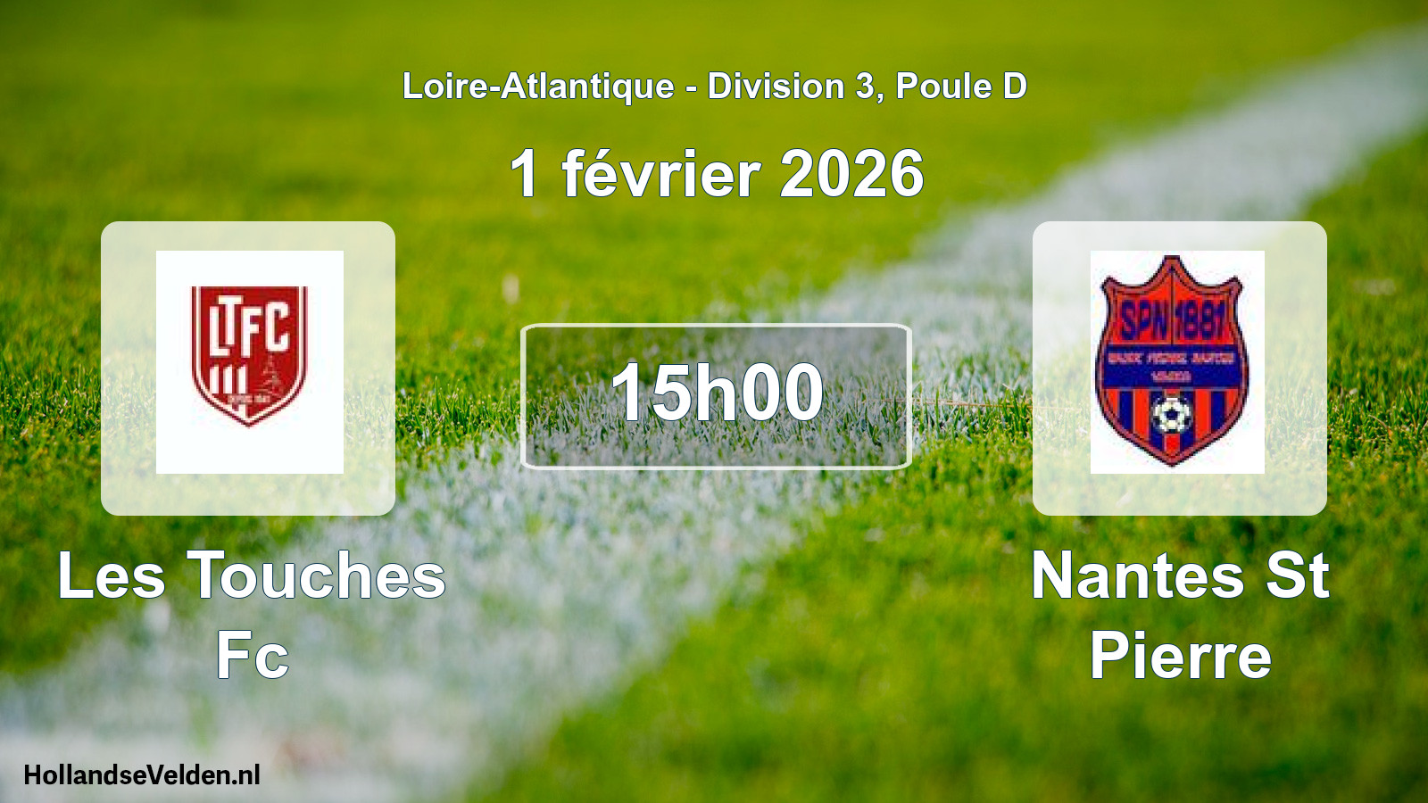 Scheduled Match: Les Touches Fc - Nantes St Pierre (1 February 2026)