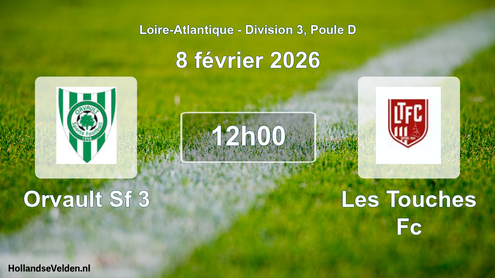 Scheduled Match: Orvault Sf 3 - Les Touches Fc (8 February 2026)