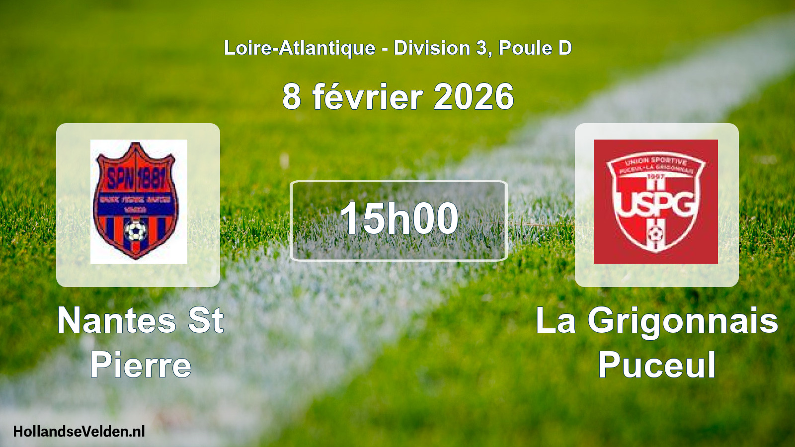 Geplande wedstrijd: Nantes St Pierre - La Grigonnais Puceul (8 februari 2026)