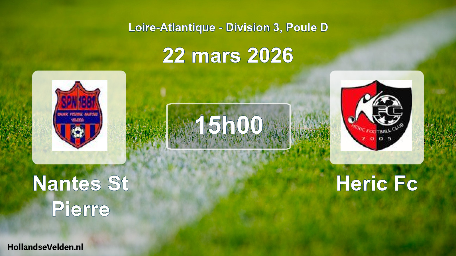 Geplande wedstrijd: Nantes St Pierre - Heric Fc (22 mars 2026)