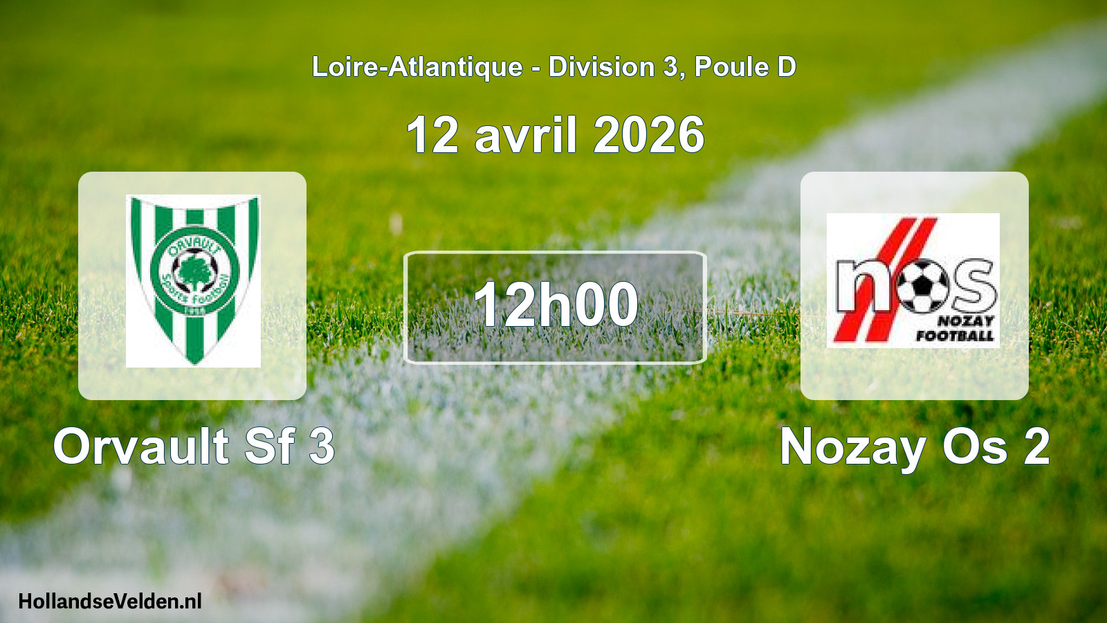 Geplande wedstrijd: Orvault Sf 3 - Nozay Os 2 (12 april 2026)
