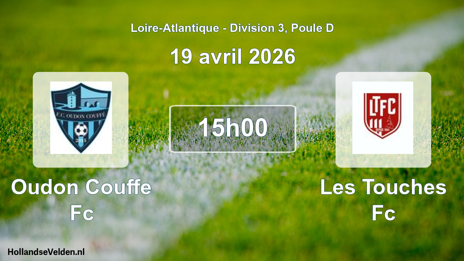 Geplande wedstrijd: Oudon Couffe Fc - Les Touches Fc (19 april 2026)