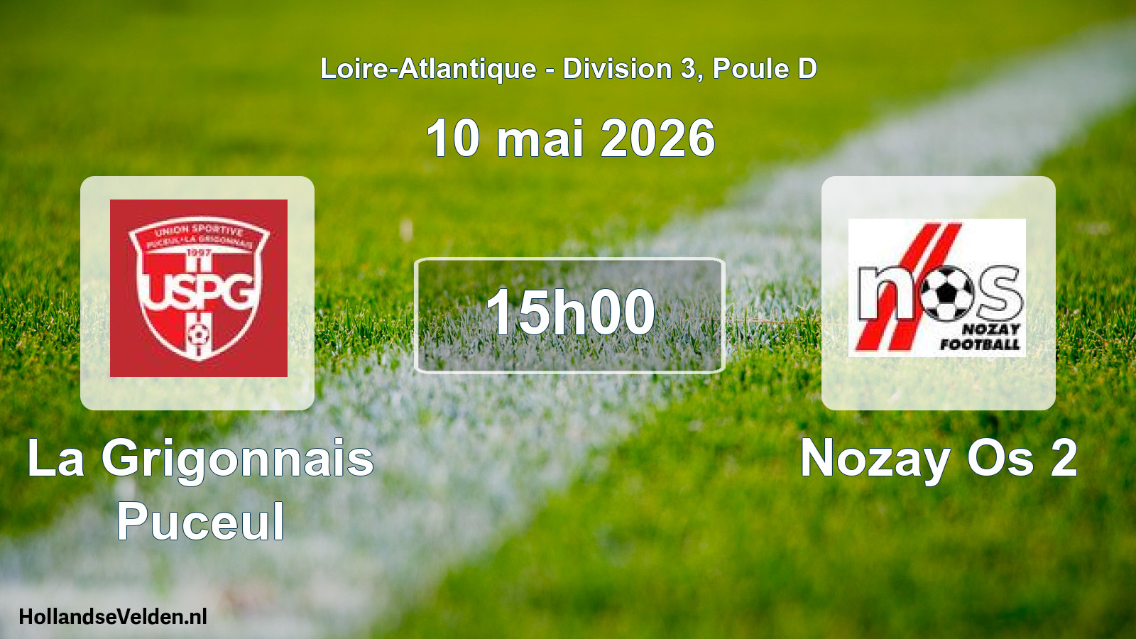 Geplande wedstrijd: La Grigonnais Puceul - Nozay Os 2 (10 mai 2026)