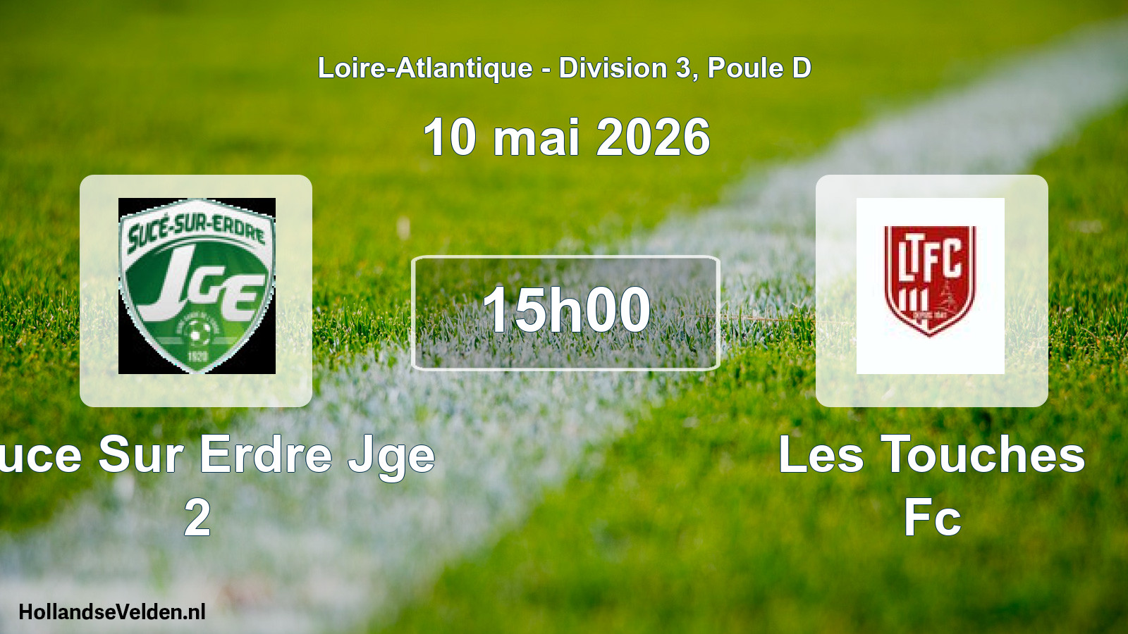 Scheduled Match: Suce Sur Erdre Jge 2 - Les Touches Fc (10 May 2026)