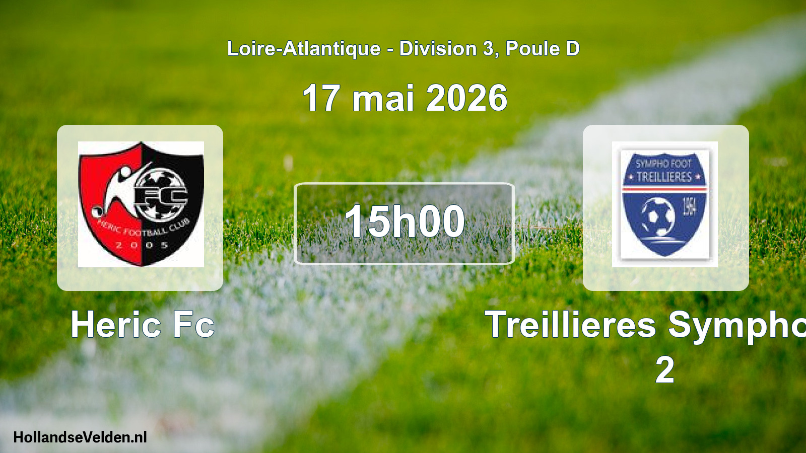 Geplande wedstrijd: Heric Fc - Treillieres Sympho F 2 (17 mei 2026)