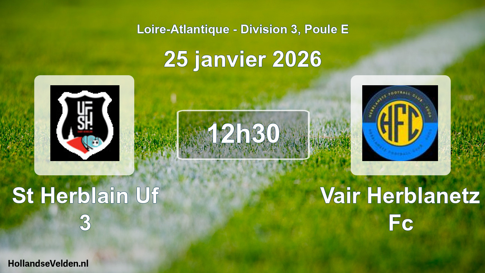Geplande wedstrijd: St Herblain Uf 3 - Vair Herblanetz Fc (25 januari 2026)