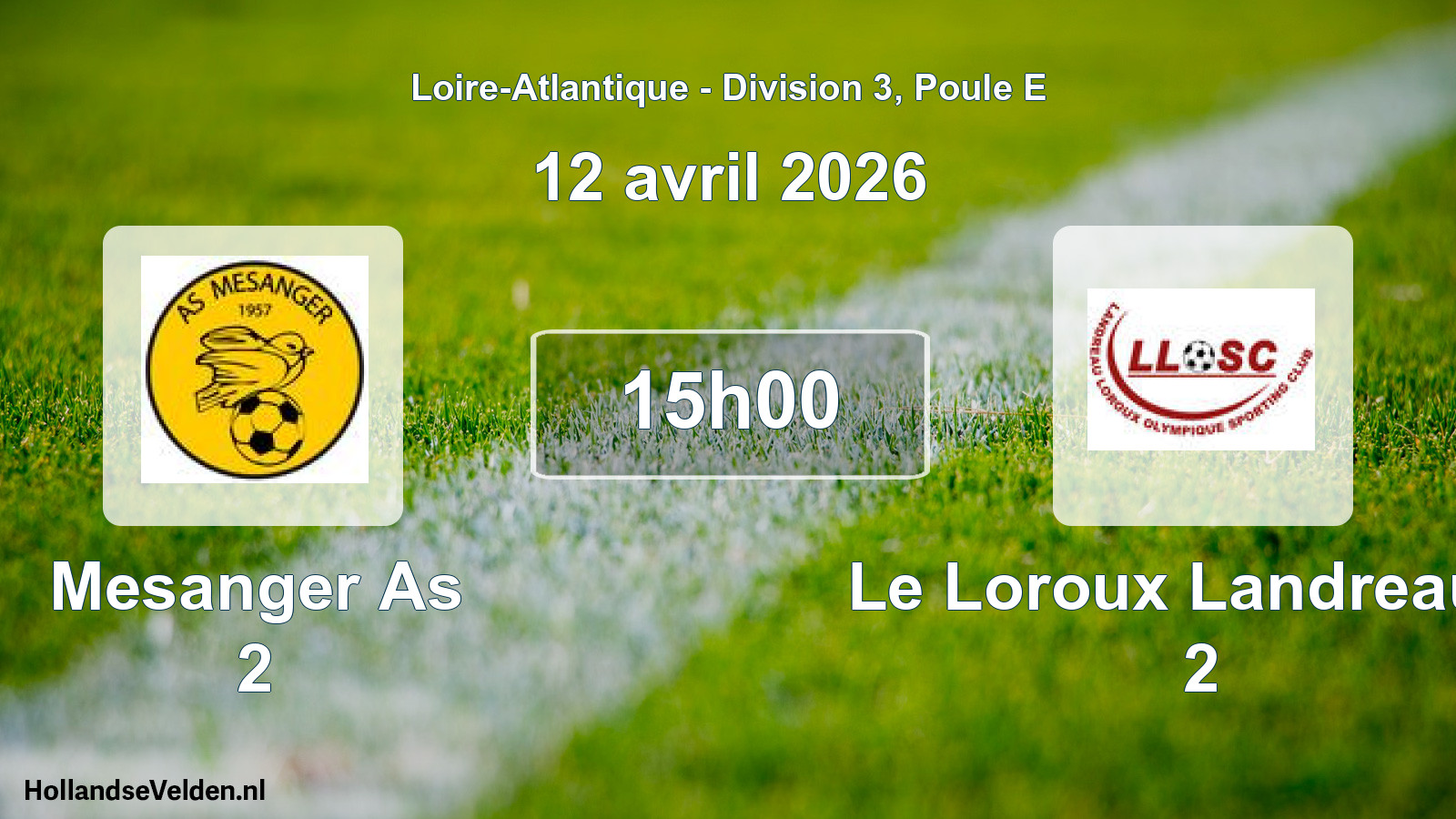 Scheduled Match: Mesanger As 2 - Le Loroux Landreau O 2 (12 April 2026)