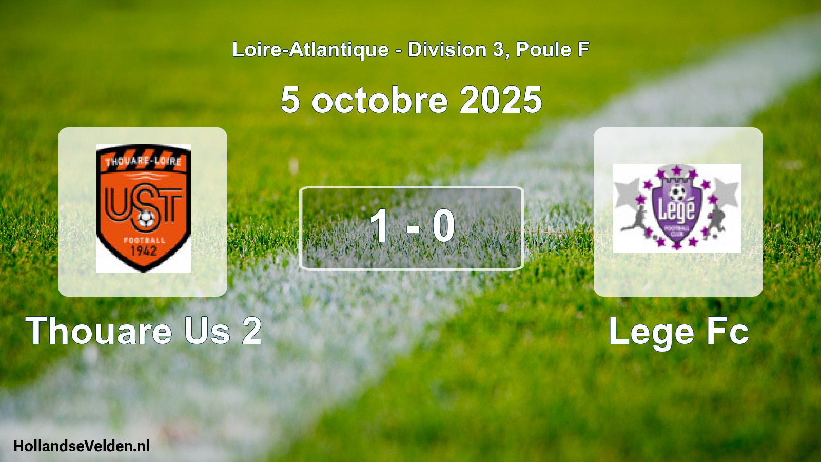 Gespeelde wedstrijd: Thouare Us 2 - Lege Fc 1 - 0 (5 octobre 2025)