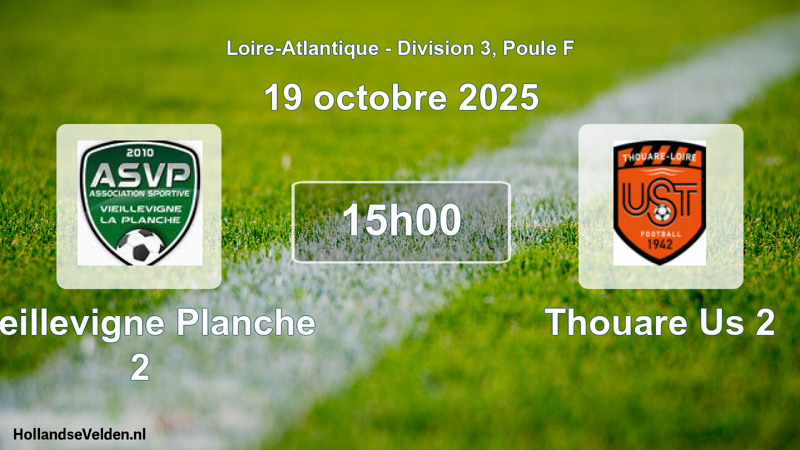 Scheduled Match: Vieillevigne Planche 2 - Thouare Us 2 (19 October 2025)