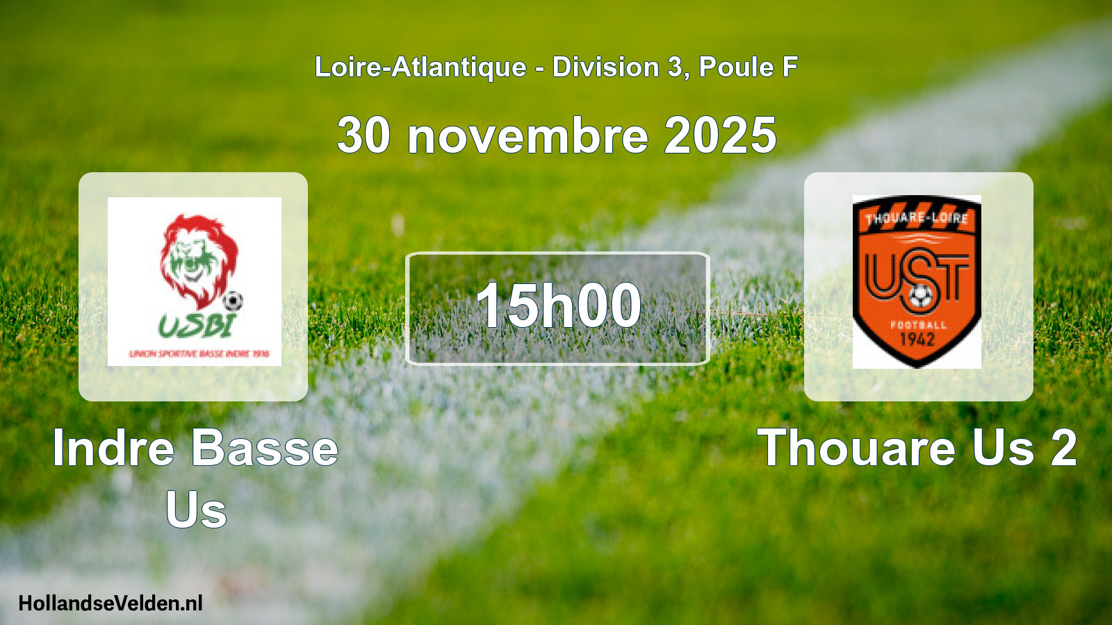 Geplande wedstrijd: Indre Basse Us - Thouare Us 2 (30 novembre 2025)