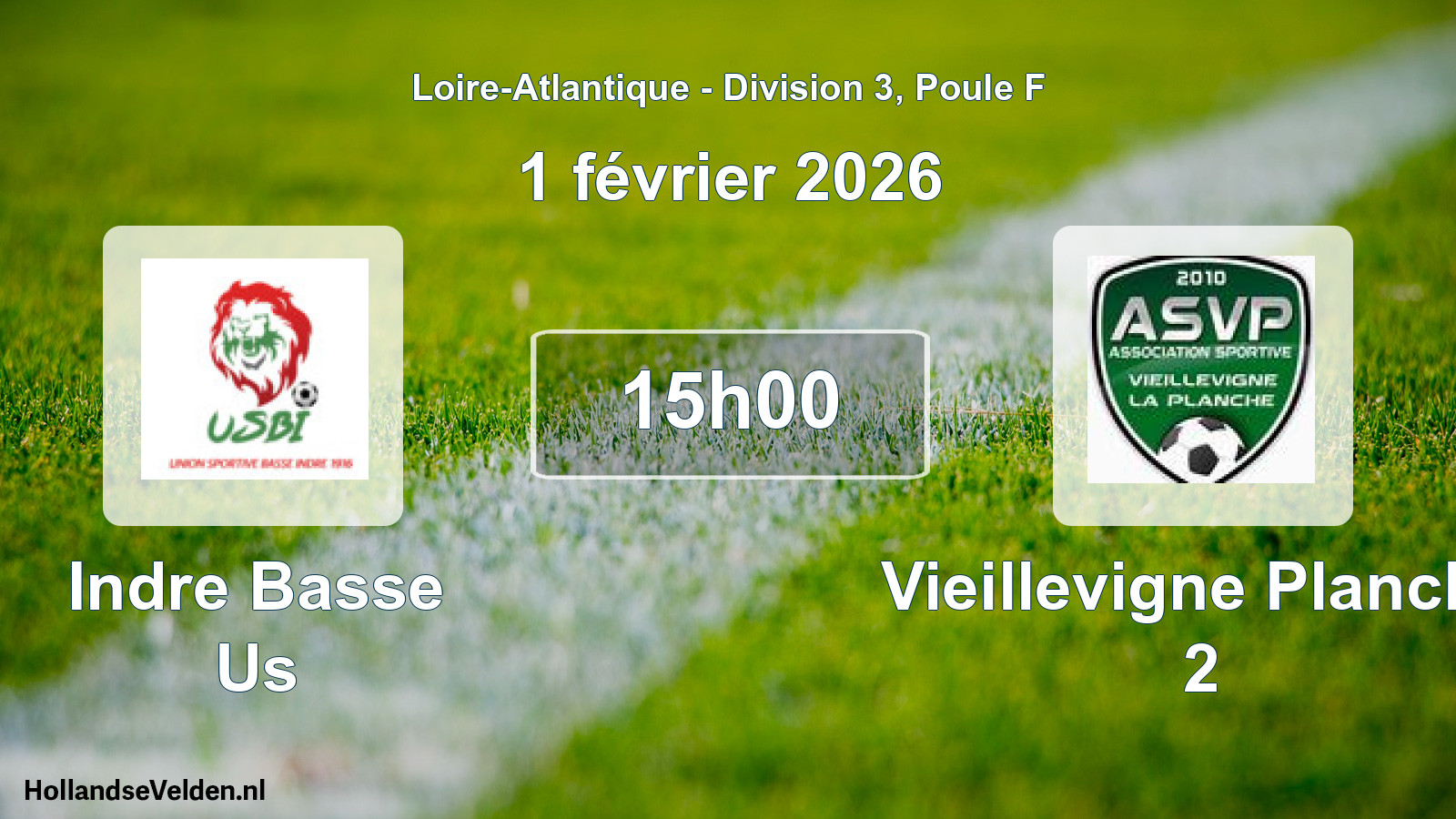 Geplande wedstrijd: Indre Basse Us - Vieillevigne Planche 2 (1 février 2026)