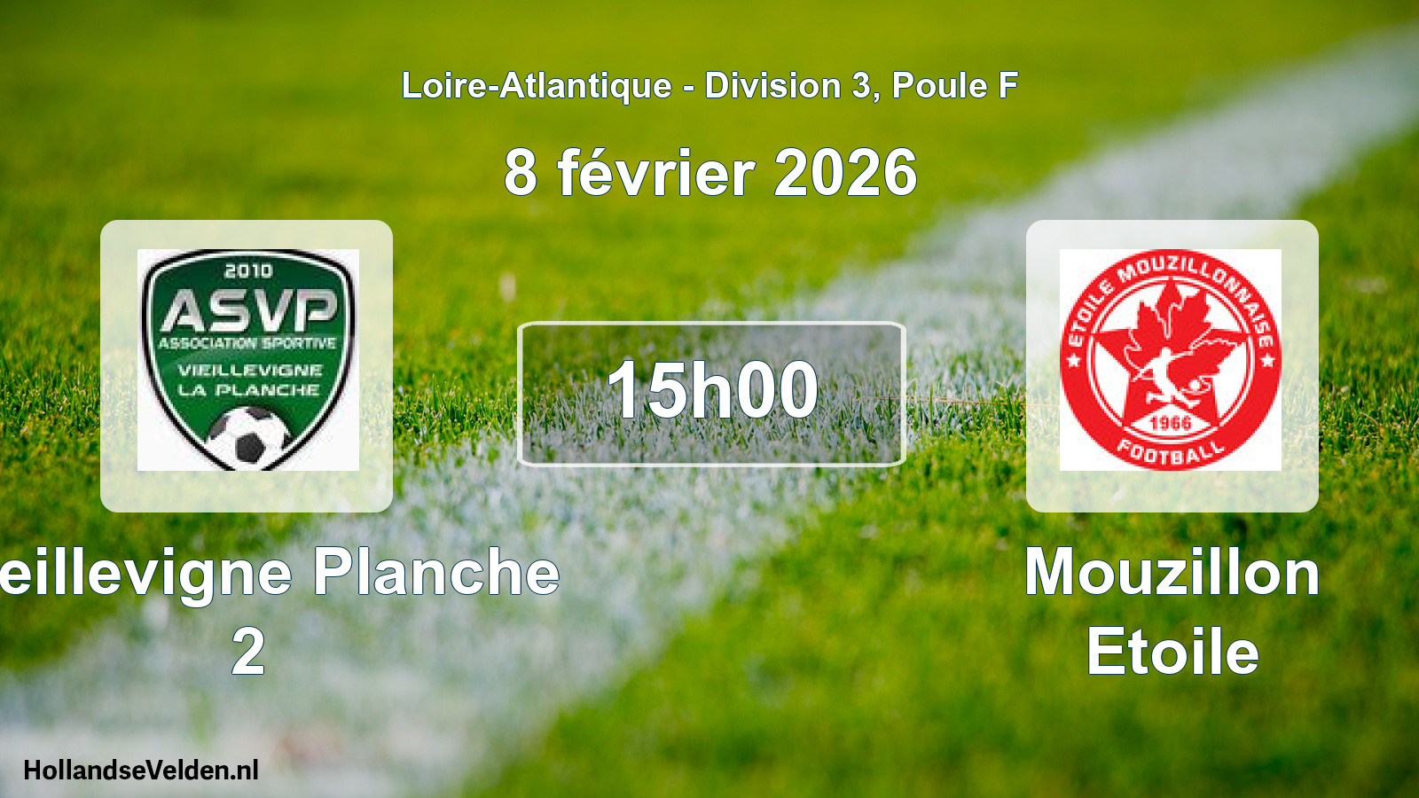 Scheduled Match: Vieillevigne Planche 2 - Mouzillon Etoile (8 February 2026)