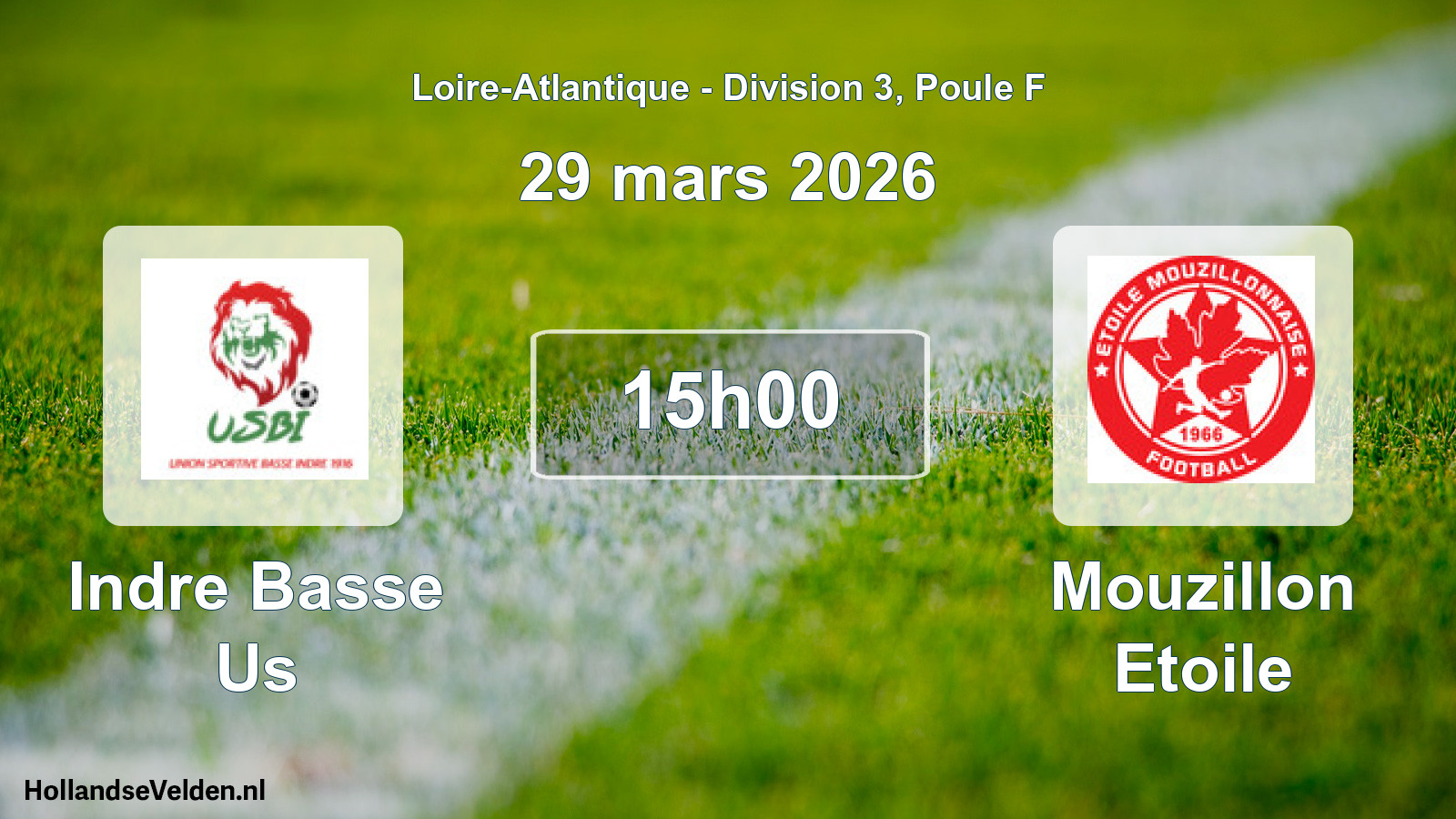 Scheduled Match: Indre Basse Us - Mouzillon Etoile (29 March 2026)