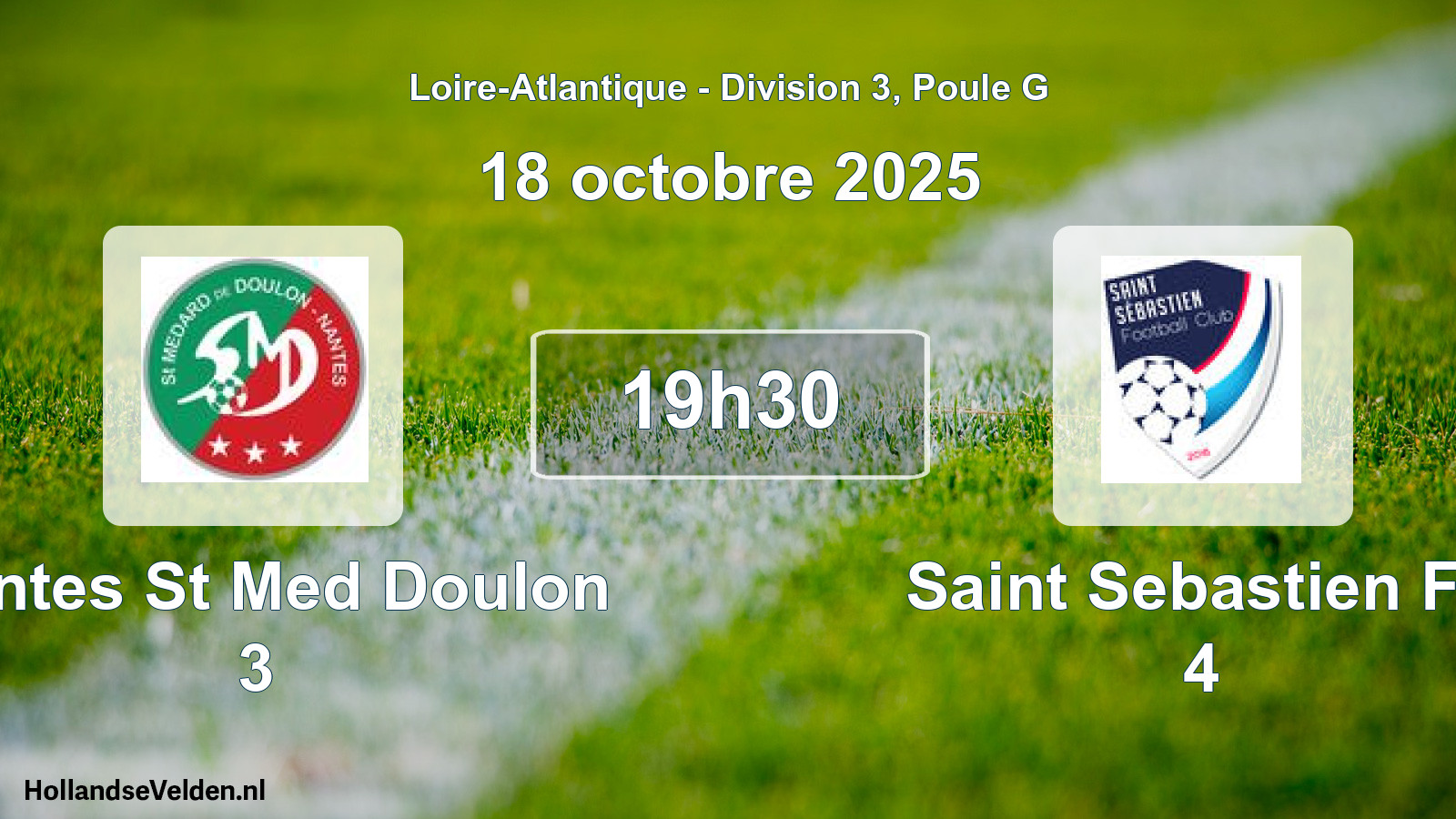 Geplande wedstrijd: Nantes St Med Doulon 3 - Saint Sebastien Fc 4 (18 oktober 2025)
