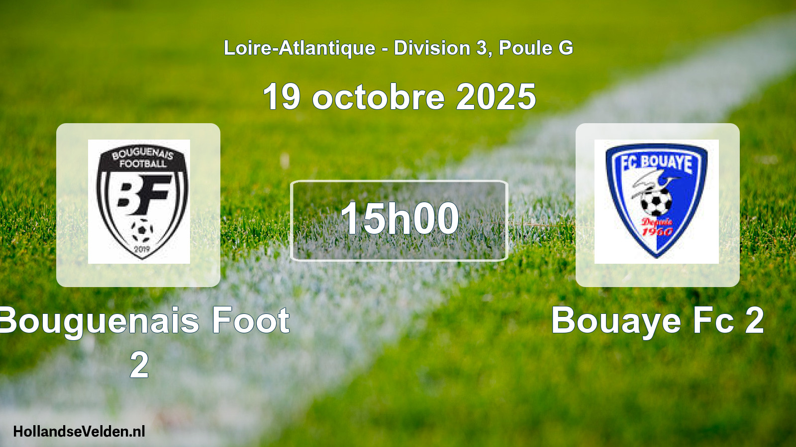 Scheduled Match: Bouguenais Foot 2 - Bouaye Fc 2 (19 October 2025)