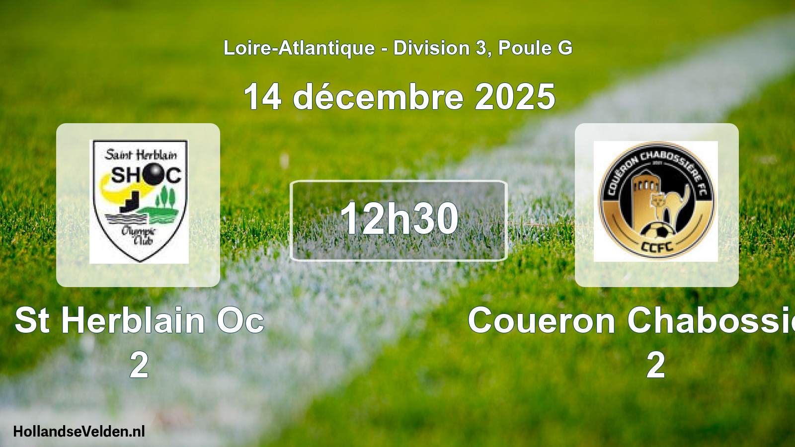 Scheduled Match: St Herblain Oc 2 - Coueron Chabossiere 2 (14 December 2025)