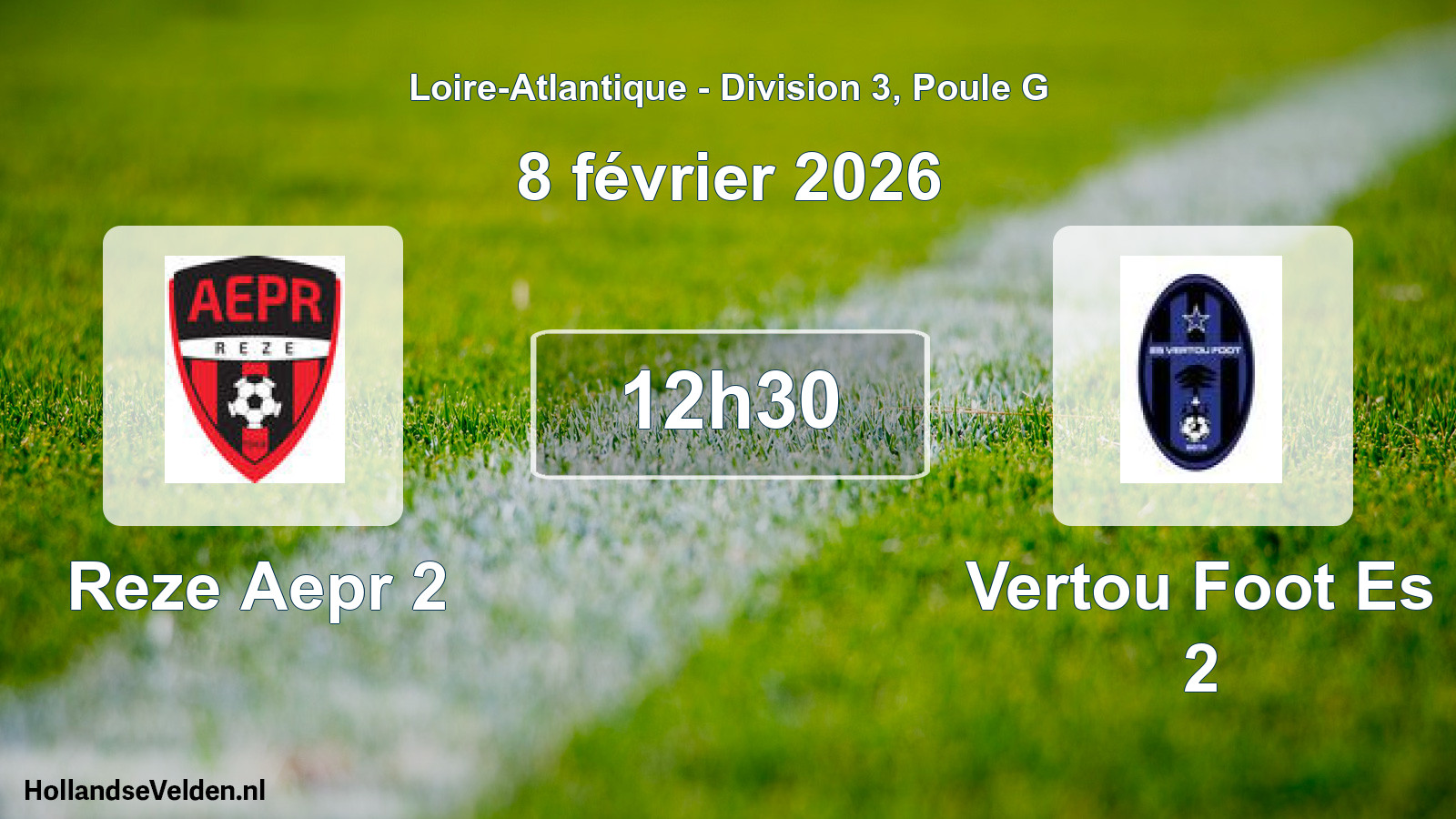 Geplande wedstrijd: Reze Aepr 2 - Vertou Foot Es 2 (8 février 2026)