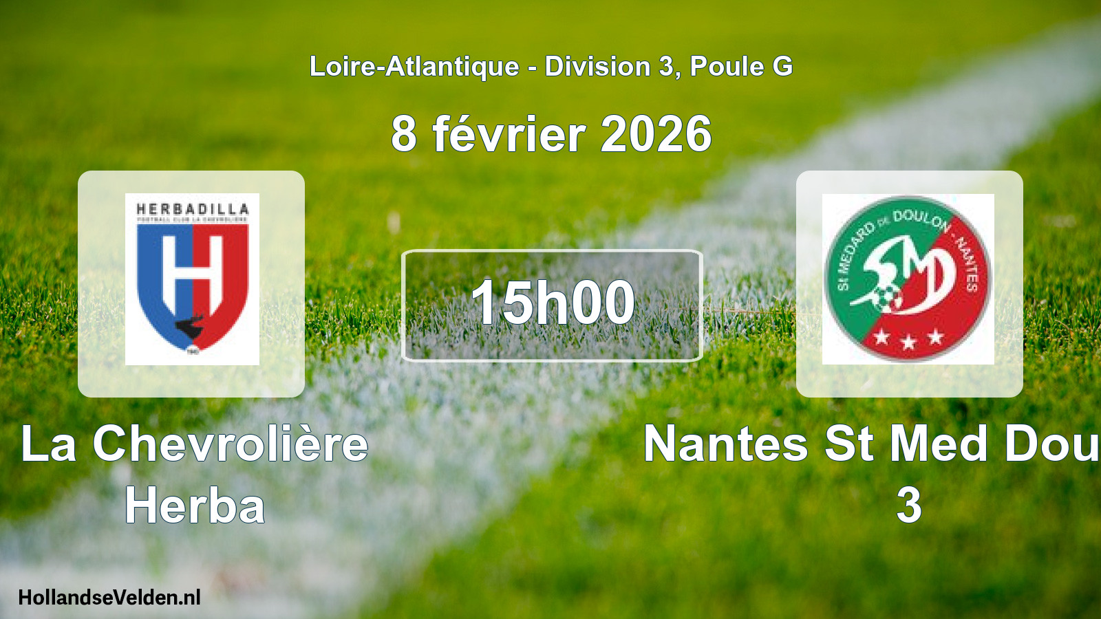 Geplande wedstrijd: La Chevrolière Herba - Nantes St Med Doulon 3 (8 février 2026)