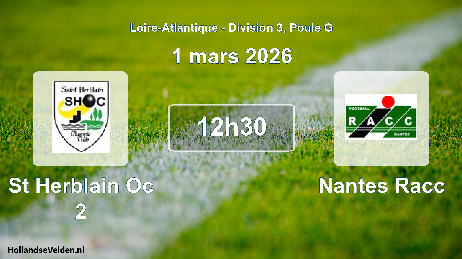 Scheduled Match: St Herblain Oc 2 - Nantes Racc (1 March 2026)