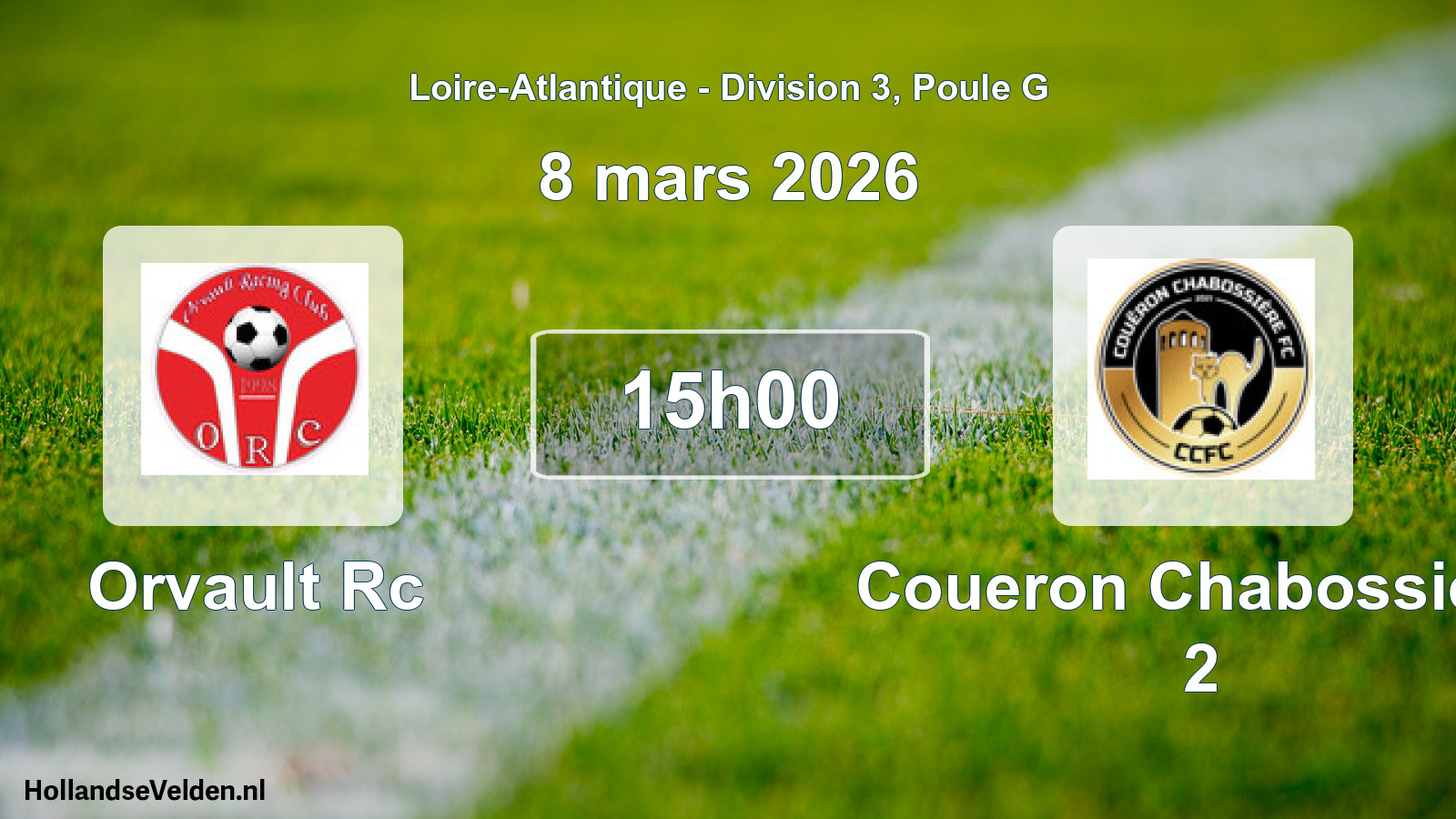 Scheduled Match: Orvault Rc - Coueron Chabossiere 2 (8 March 2026)