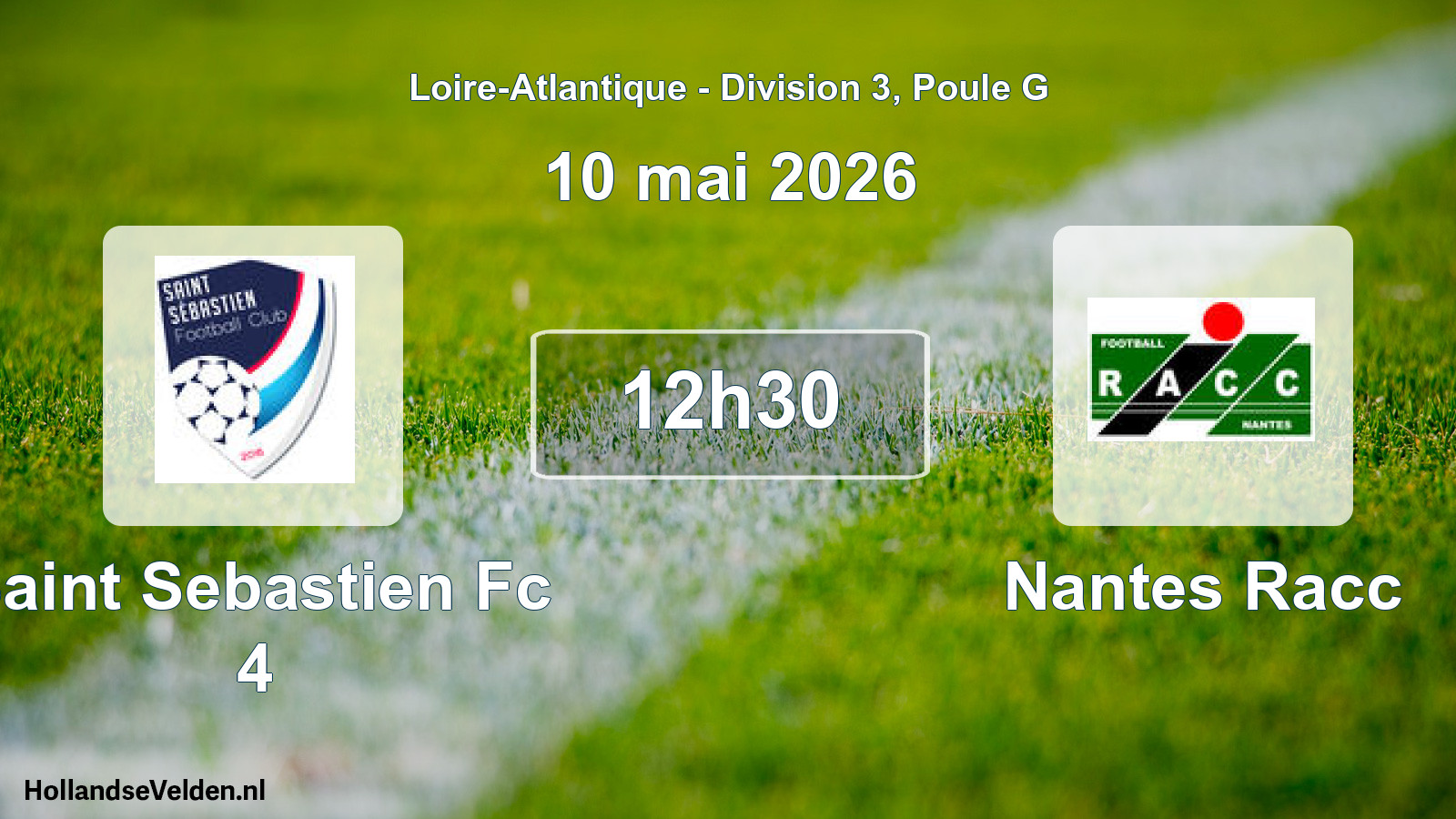 Geplande wedstrijd: Saint Sebastien Fc 4 - Nantes Racc (10 mai 2026)